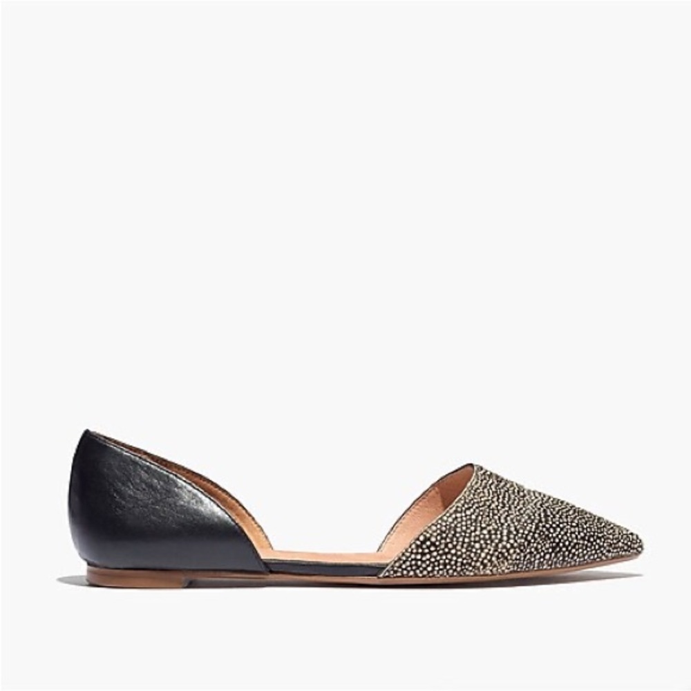 Madewell d'Orsay Flat in Dotted Calf Hair